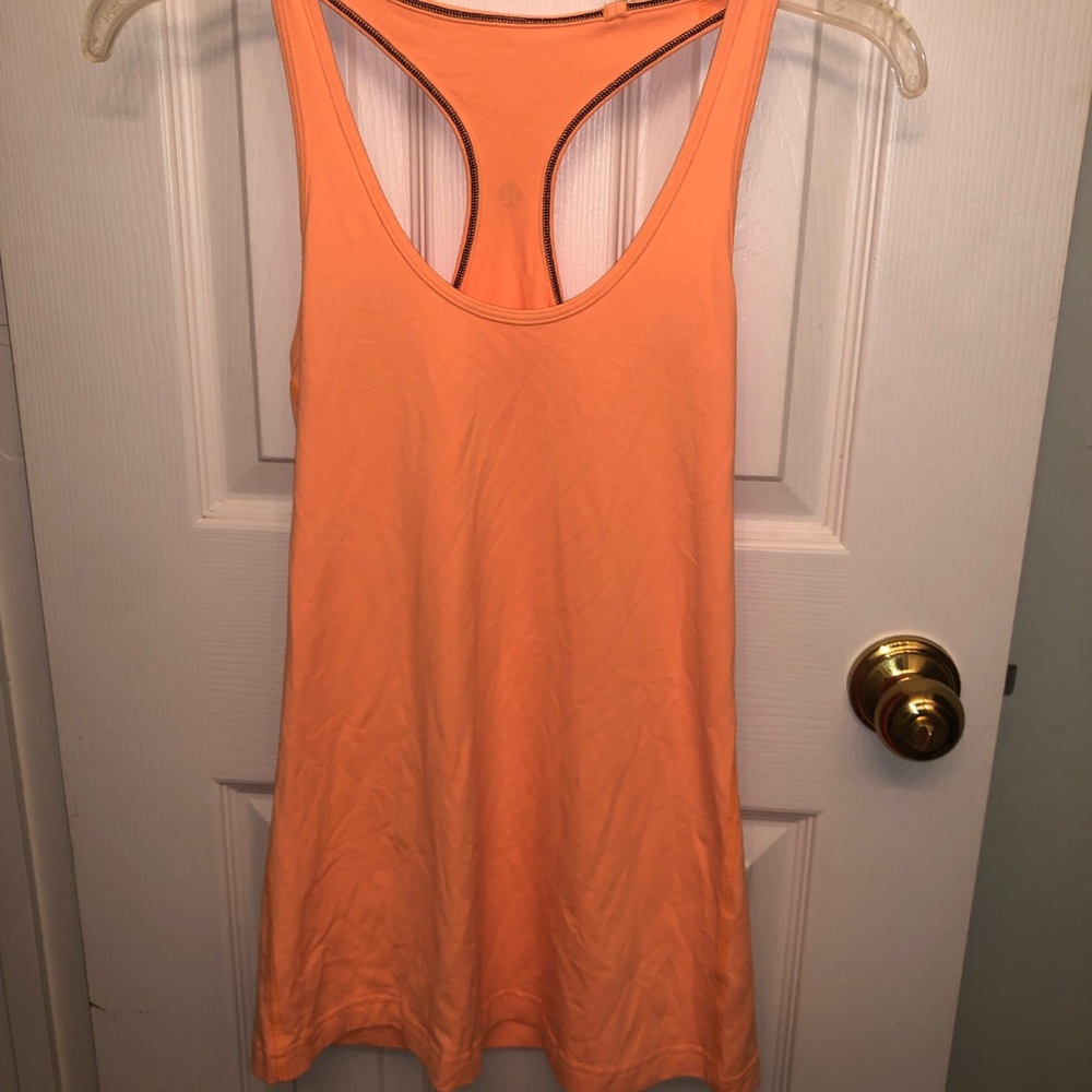 Orange Lululemon Workout Tank Top